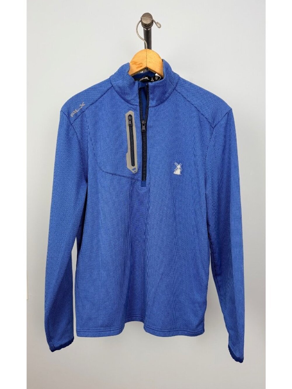 Ralph Lauren RLX Blue Long Sleeve Quarter-Zip Pullover Mens S Golf Performance